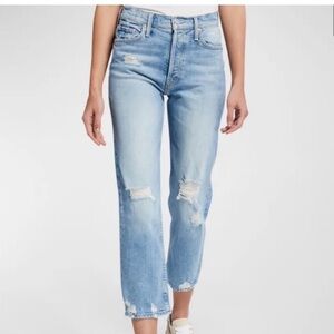 MOTHER Superior THE TOMCAT Distressed light Blue Jeans Size:24